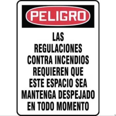 Accuform OSHA DANGER Safety Sign FIRE SHMEXT102XP SHMEXT102XP
